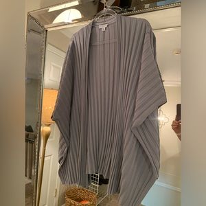 Current Air Gray Pleated Sweater